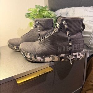 NOBULL Charcoal High-Top Sneakers with Camo Sole